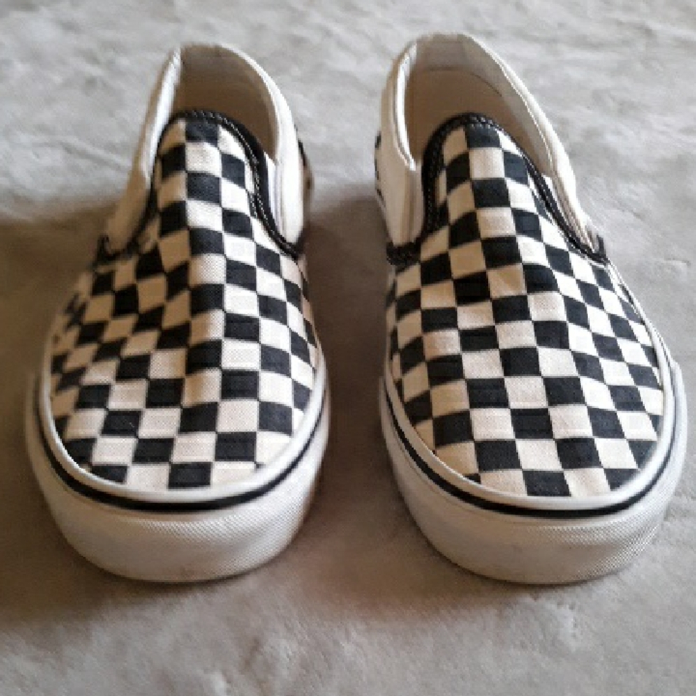 Vans Black and White Checkered Flats